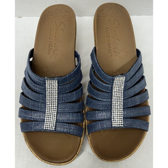 Skechers Blue and Brown Women's Sandals - Picture 3 of 9